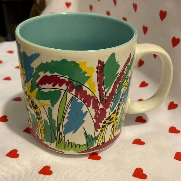 Rare Vintage 80s Mary Ellis Giraffe Mug by Ganz S Papel Korea Tropical Animal - Picture 5 of 8